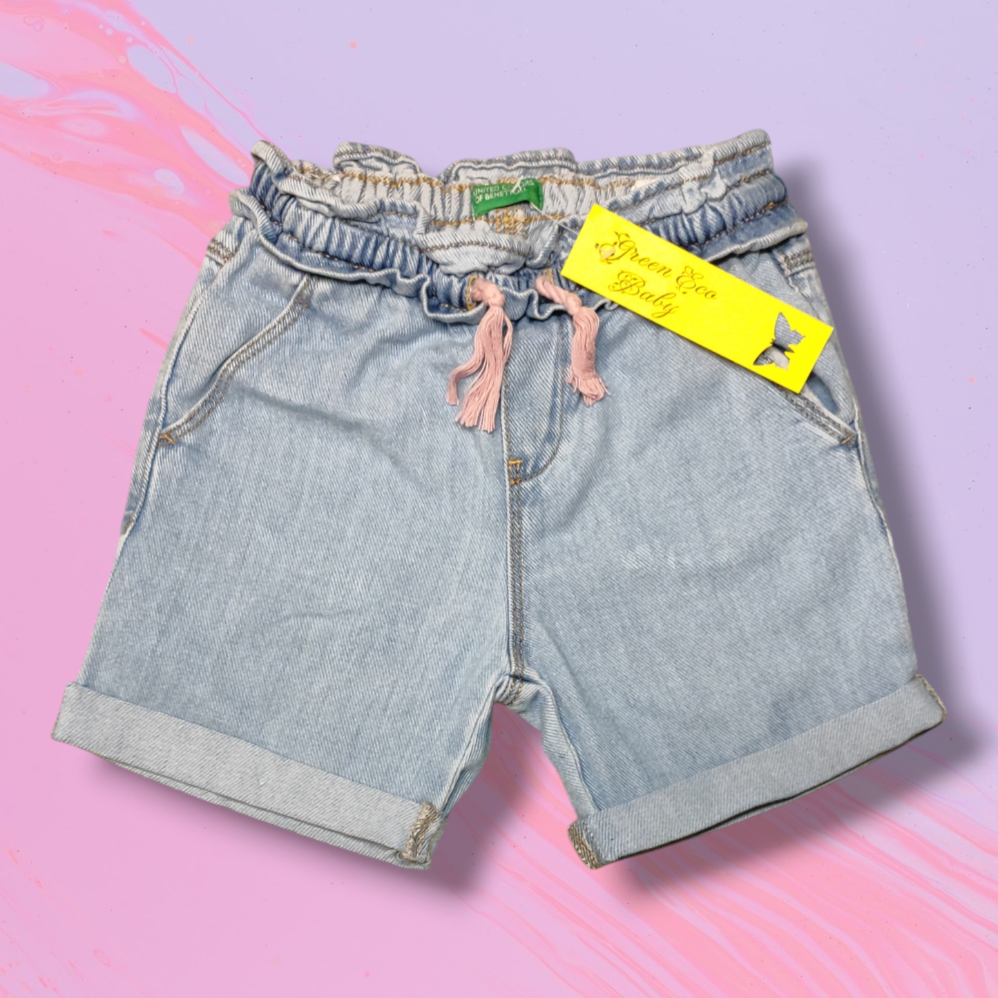 Pantaloncini in cotone denim - Benetton