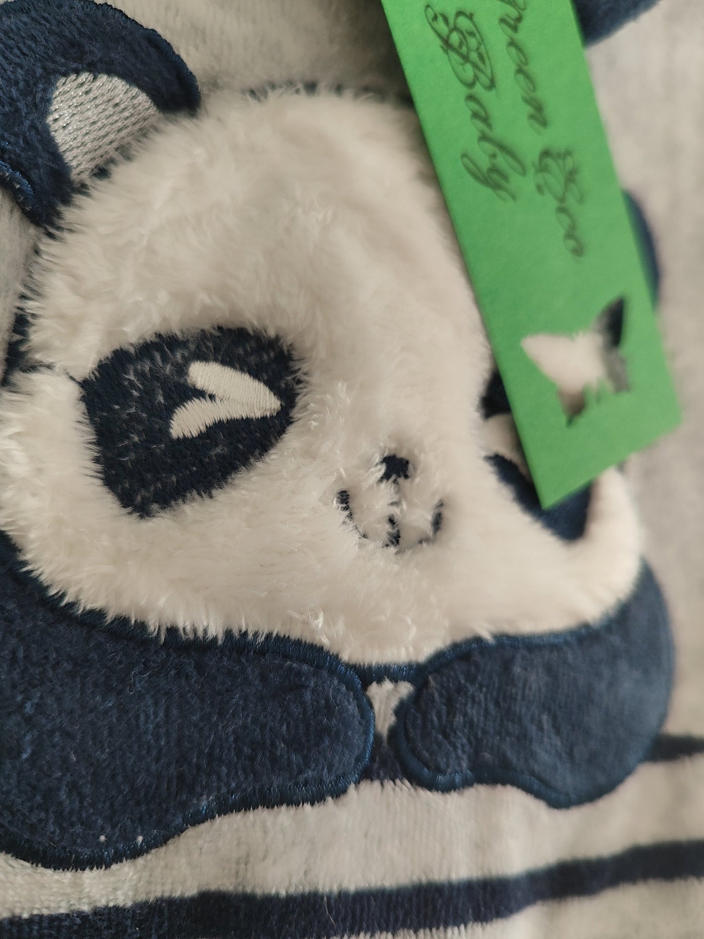 Tutina Intera a Righe Blu con Panda - Milk Pub
