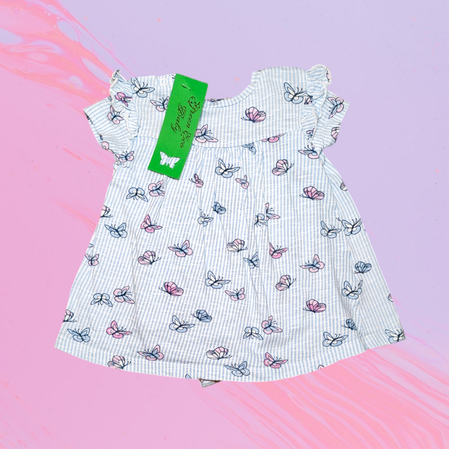 Dress with built-in bodysuit - Blue Kids