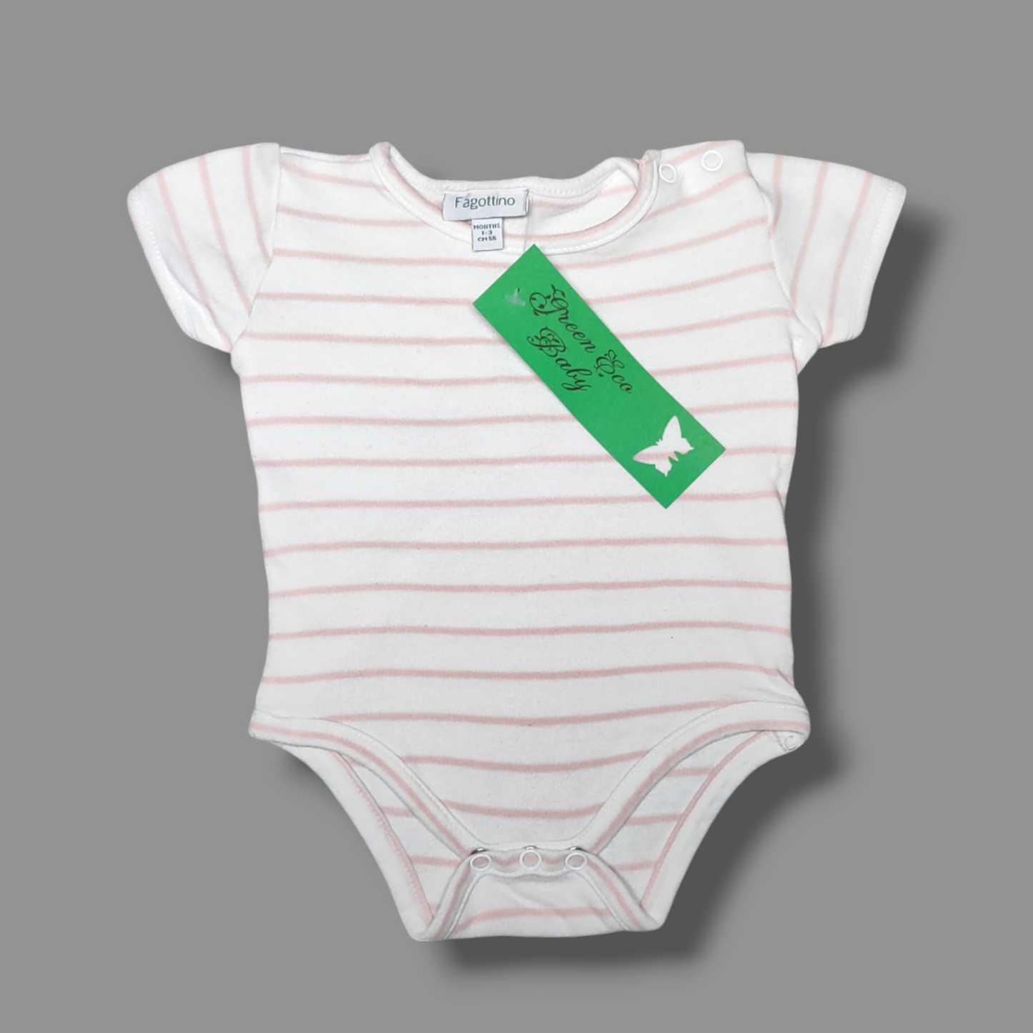 Short-sleeved cotton bodysuit - Fagottino