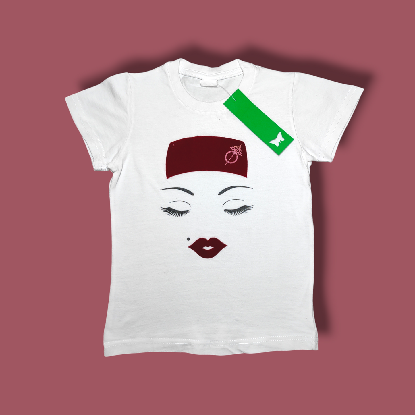 Velvet Print Cotton Short Sleeve T-Shirt - No Brand