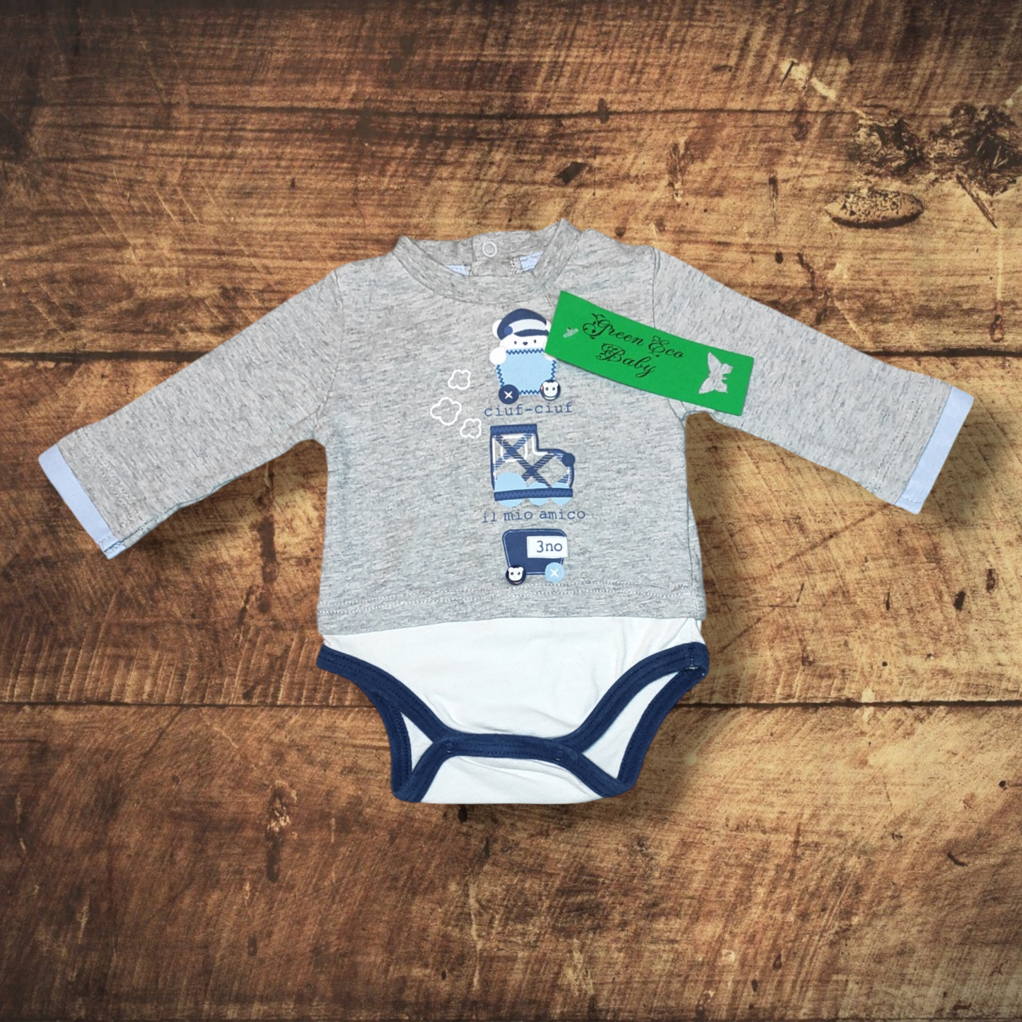 Long-sleeved body in cotton and polyester - Idexè