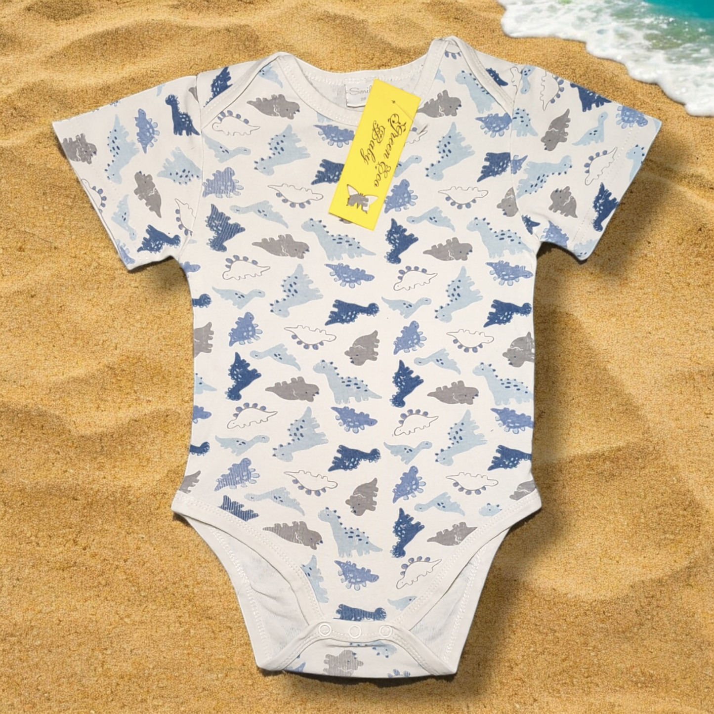 Short Sleeve Cotton Bodysuit - Smile