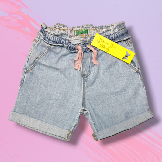 Pantaloncini in cotone denim - Benetton