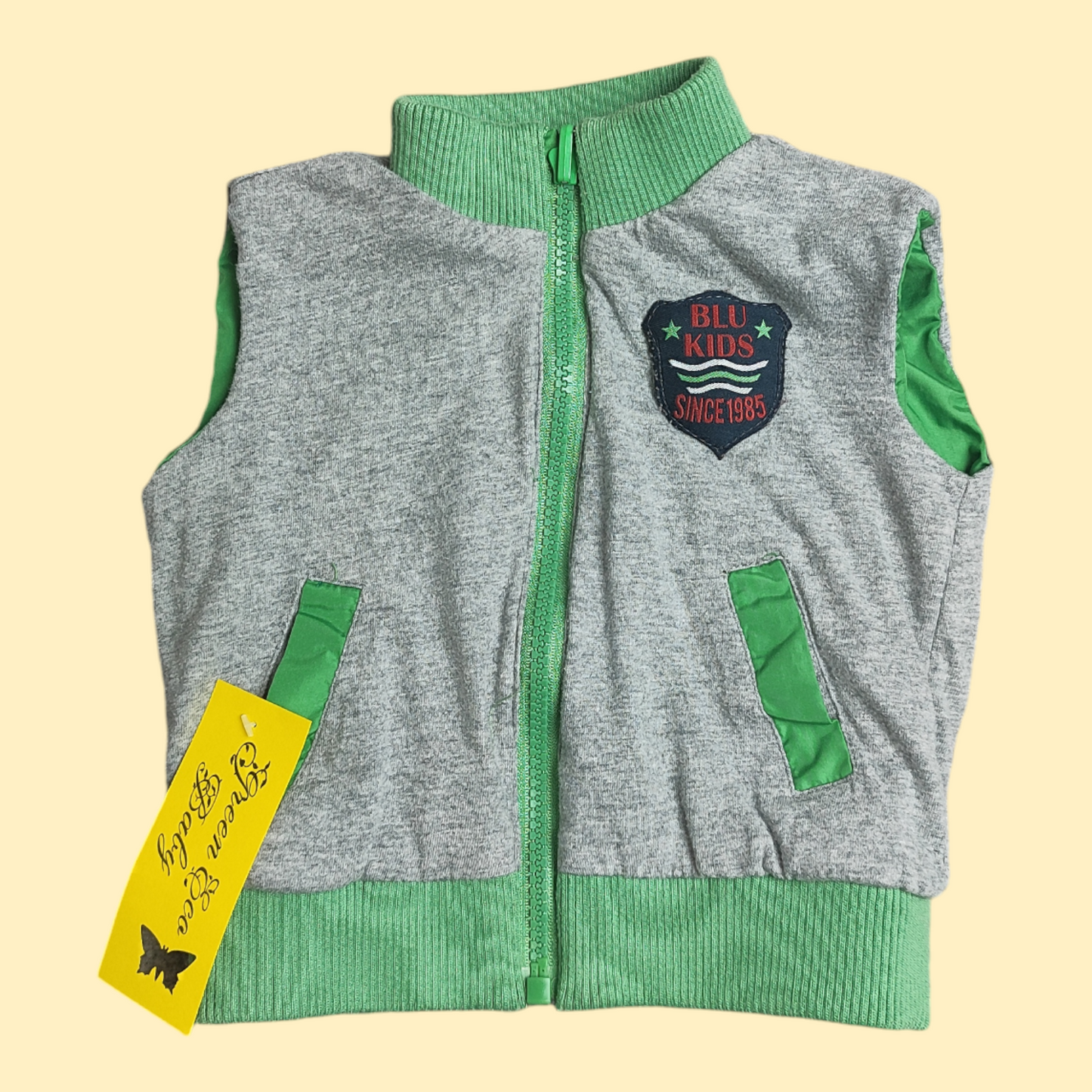 Double-sided polyester vest - Blue Kids