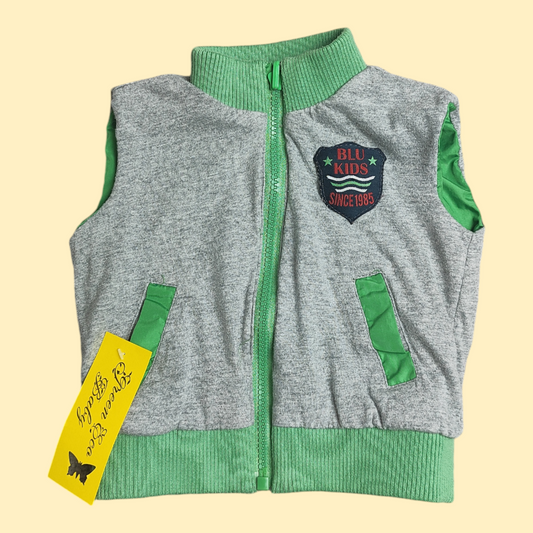 Double-sided polyester vest - Blue Kids