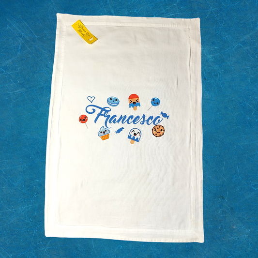 Lenzuolo Personalizzato "Francesco" per Lettino/Culla - SuyItalianStyle