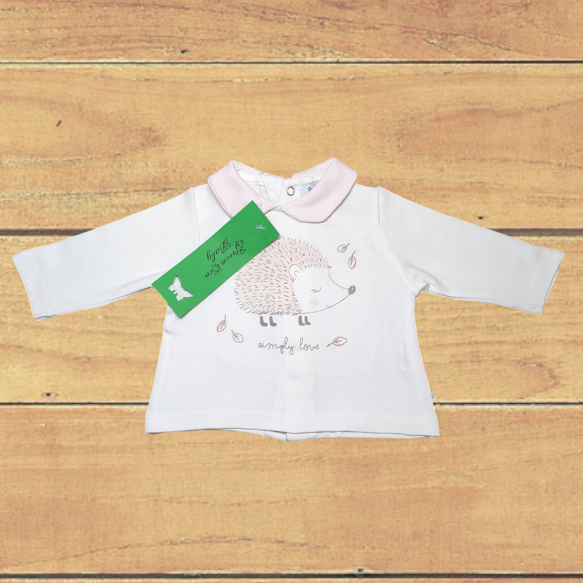 Long Sleeve T-Shirt Blukids – Green Eco Baby - Main Image