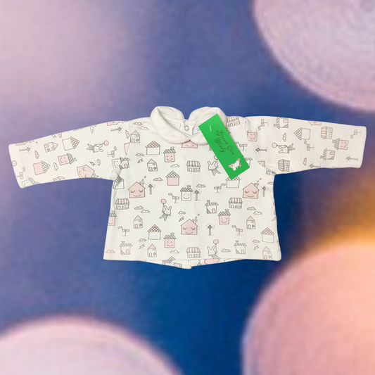 Maglietta a Maniche Lunghe in Cotone - Blukids