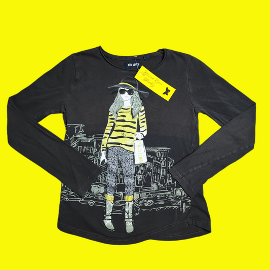 Maglietta a Maniche Lunghe - Blue Seven