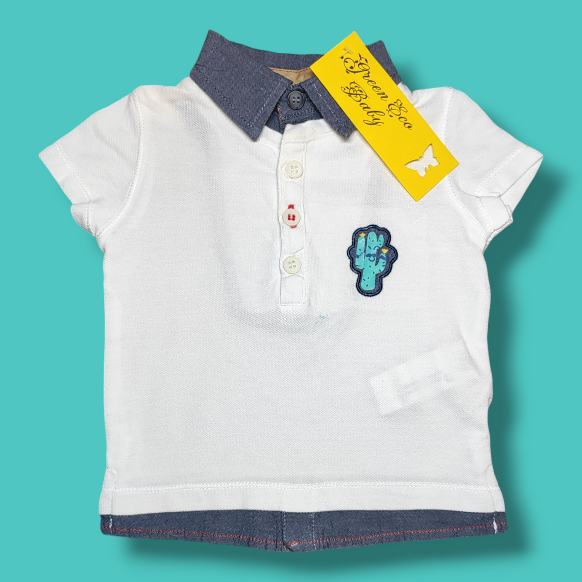 Polo T-Shirt In Extenso – Green Eco Baby1