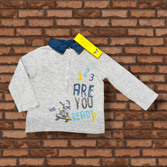 Langärmliges Baumwoll-T-Shirt – In Extenso