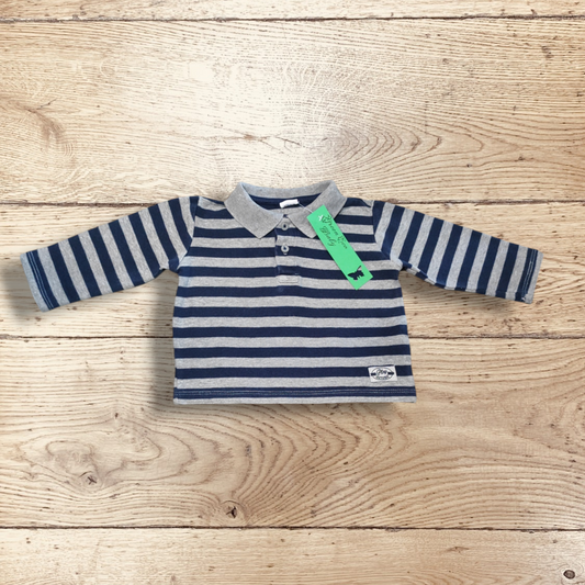 Long Sleeve Polo Shirt - Blue Kids