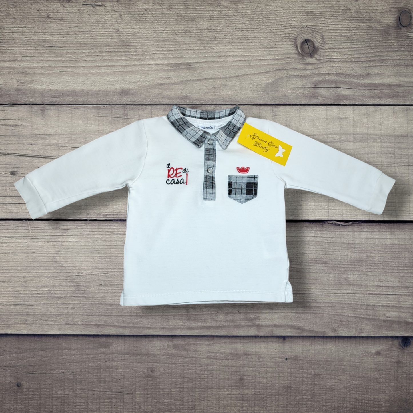 Long-sleeved polo-style shirt - Pinky